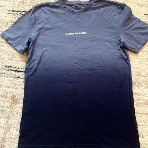 American Eagle Outfitters Navy Gradient Logo Short-Sleeve Tee